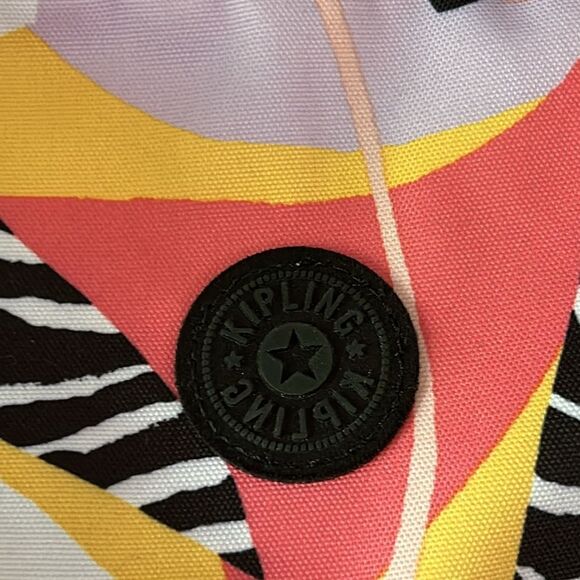 NEW Kipling Abstract Leave City Pack Backpack - Picture 6 of 7